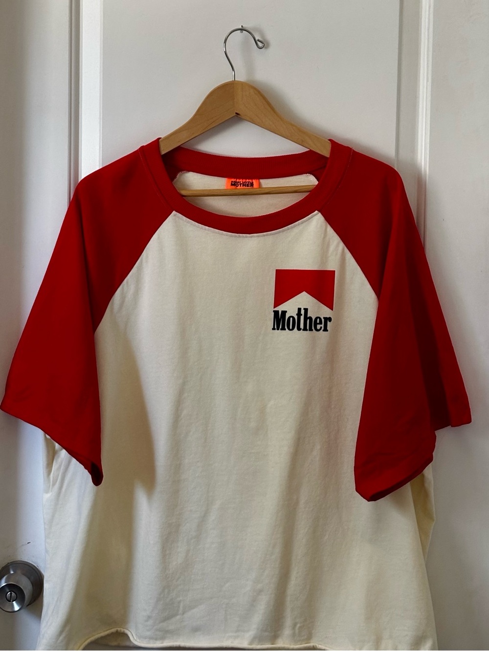MOTHER Red & White Raglan Jersey with Retro Car Graphic - Picture 2 of 5